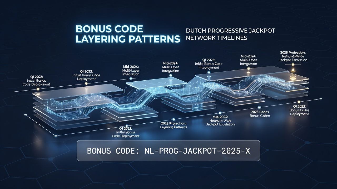 Diagram van gelaagde bonuscodes en jackpot timelines in Nederlandse netwerken