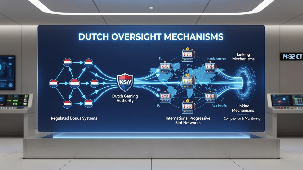 Illustratie van Nederlandse toezichtsmechanismen en internationale slotnetwerken
