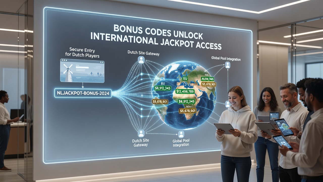 Internationale jackpot netwerken verbonden via bonus codes op Nederlandse sites