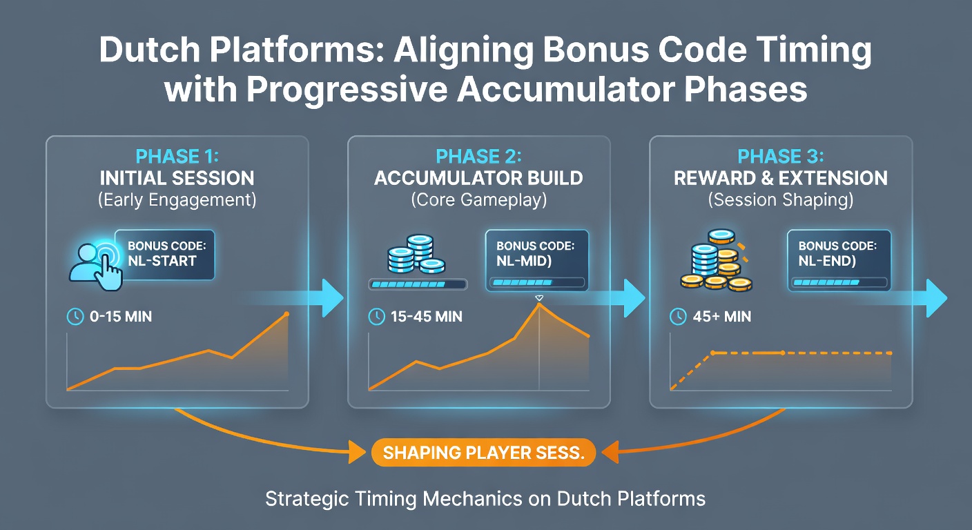 Grafiek die de correlatie tussen bonus timing en accumulator groei toont op Nederlandse goksites