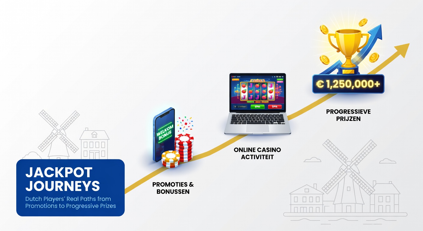 Progressieve jackpot meter klimt op Nederlands casino-platform, met promotie-banner zichtbaar