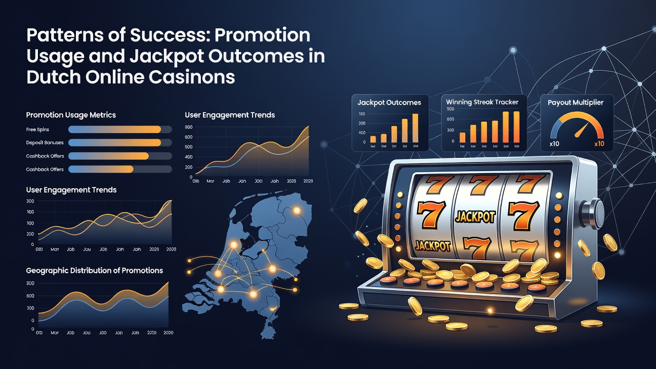 Chart showing promotion usage trends and jackpot payout patterns in Dutch online casinos