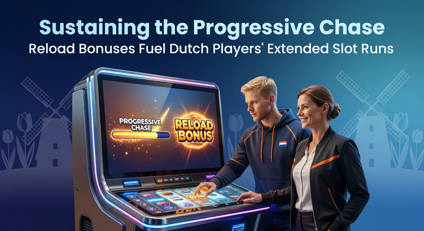 Nederlandse speler activeert reload bonus op progressieve slot met jackpotmeter op de achtergrond, symboliserend verlengde speelsessies