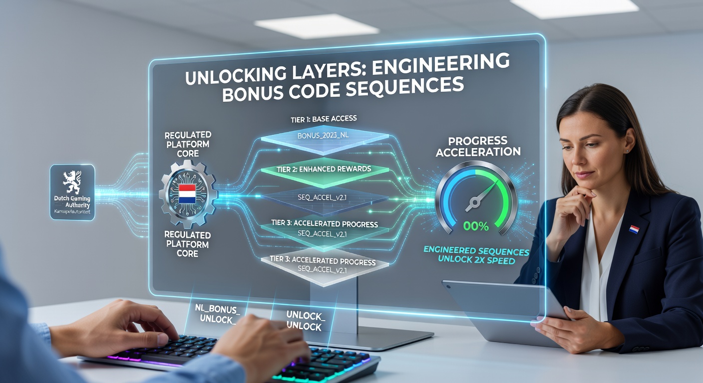 Diagram van bonuscode sequenties die progressieve accumulator drempels versnellen op Nederlandse platforms