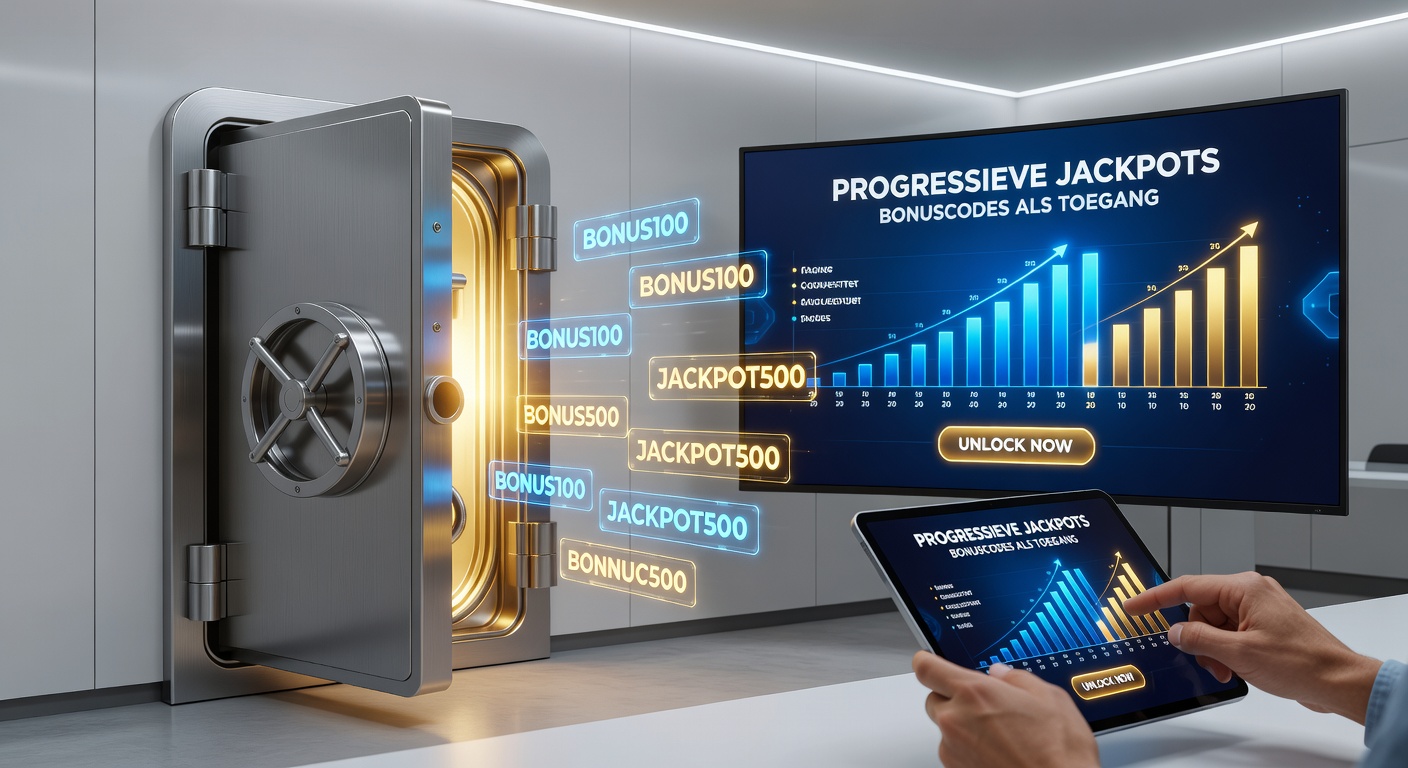 Grafiek met stijgende progressieve jackpot-curves en bonuscode-activaties op Nederlandse platforms, illustrerend de gateway-functie